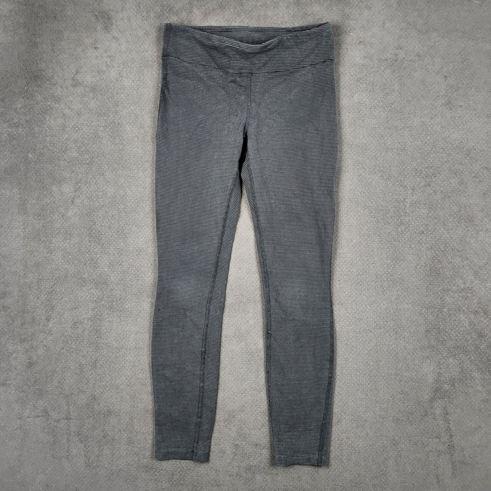 Patagonia Serenity Leggings Womens Small Gray Striped Organic Cotton Blend 21250